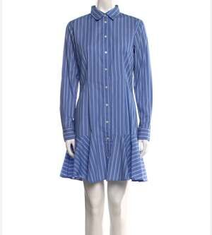 NWT Lauren Ralph Lauren Striped Ruffled Shirtdress size 12